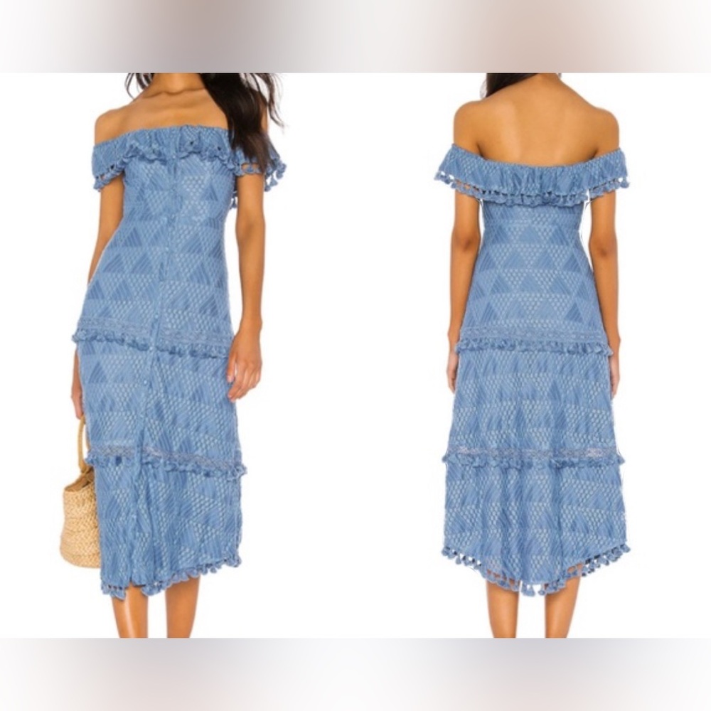 NWT Tularosa Monica dress, size S, Slate Blue, Boho Dress CB45
